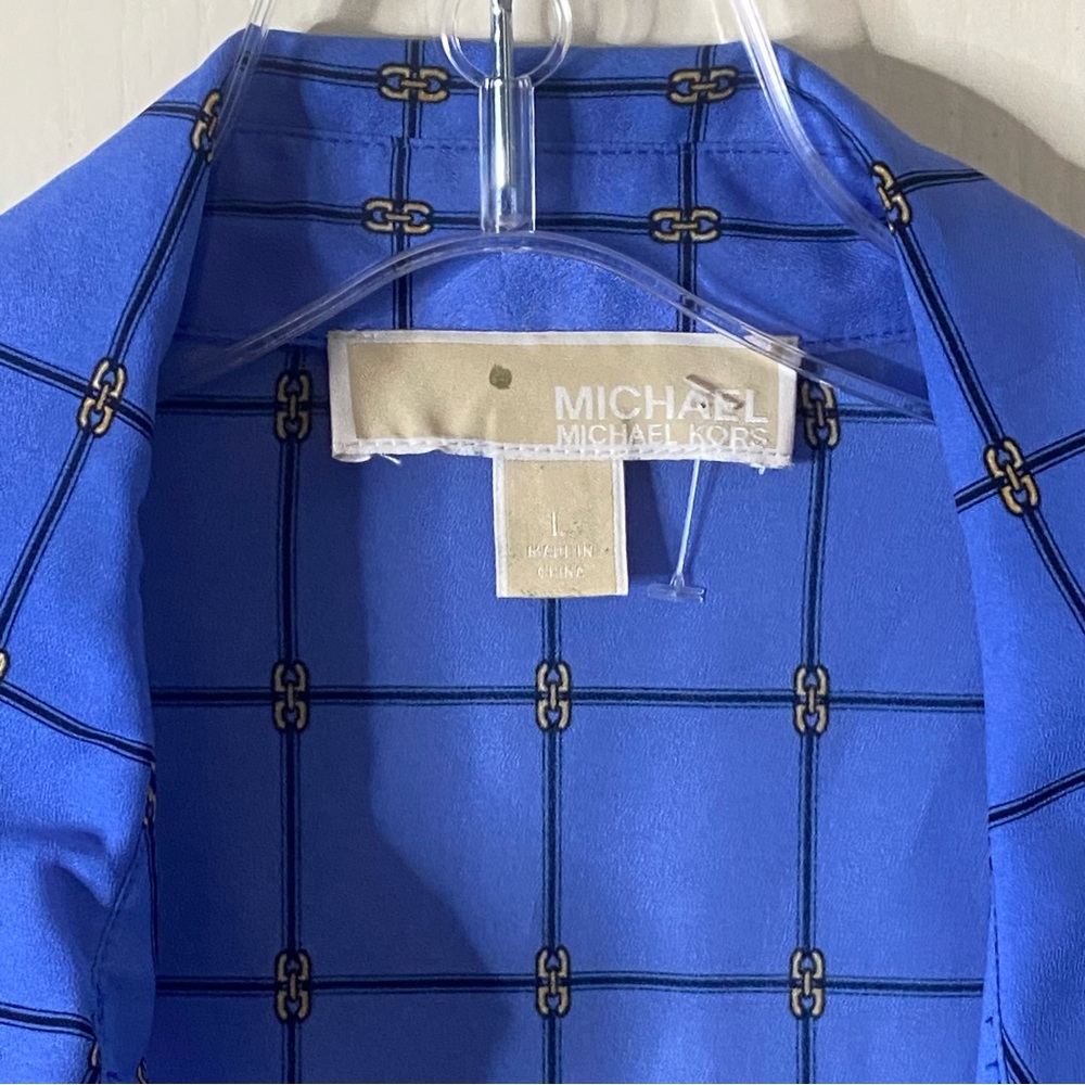 MIchael Kors • Chain Link Window Plaid Full Zip Shacket - Picture 5 of 10